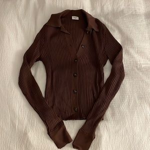 Abercrombie & Fitch Brown Cardigan